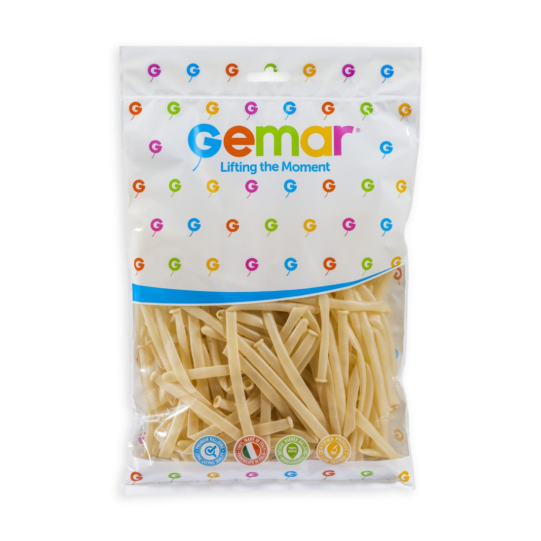 Gemar 2" Crystal Clear #000 D4 100pcs Modelling Balloons — Italian store pack original 1200px