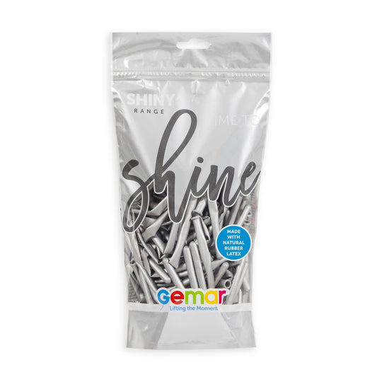 Gemar 2" Shiny Silver modelling balloons, 50pcs bag