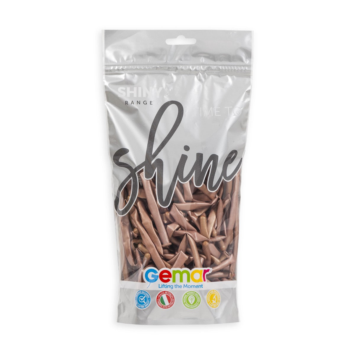 Gemar 2" Shiny Rose Gold #096 DB4 50pcs Modelling Balloons — Italian store pack original 1200px