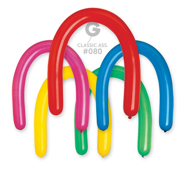 Gemar 3" Assorted #080 D6 50pcs Modelling Balloons — Italian store beauty original 1200px