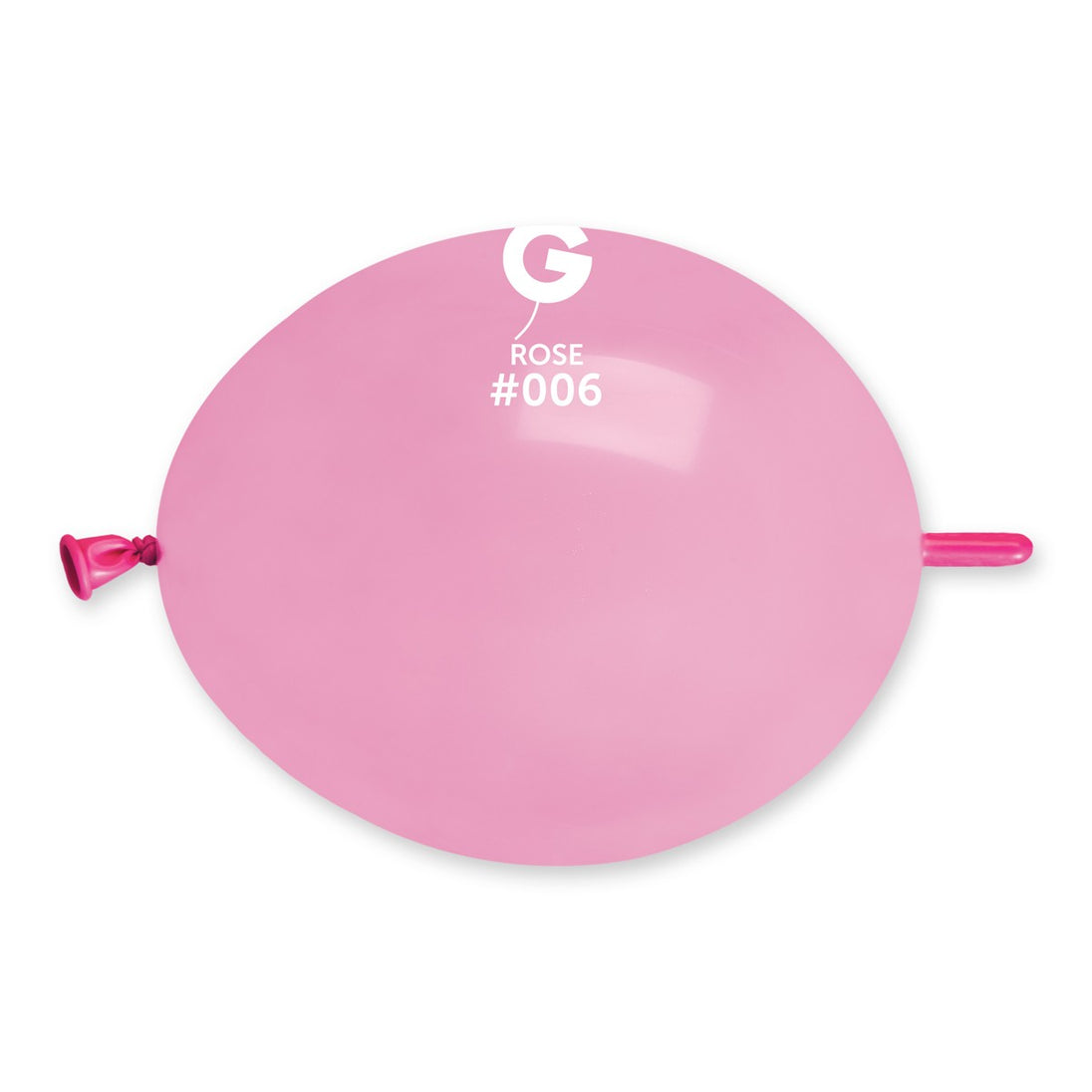 Gemar 6" Rose link balloon, single inflated balloon