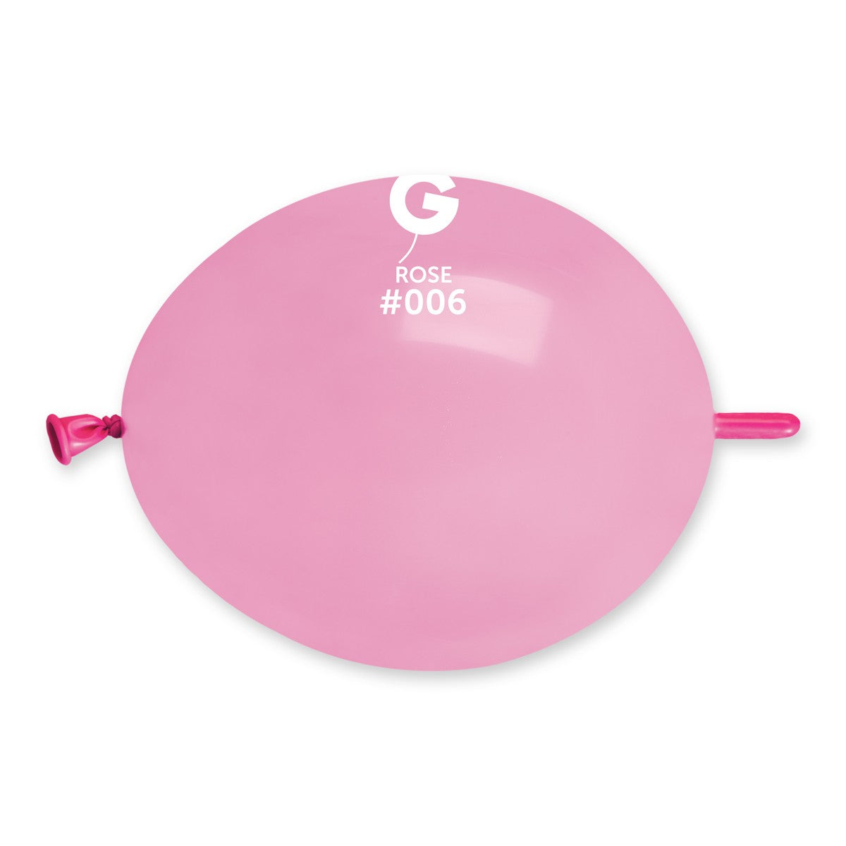 Gemar 6" Rose link balloon, single inflated balloon
