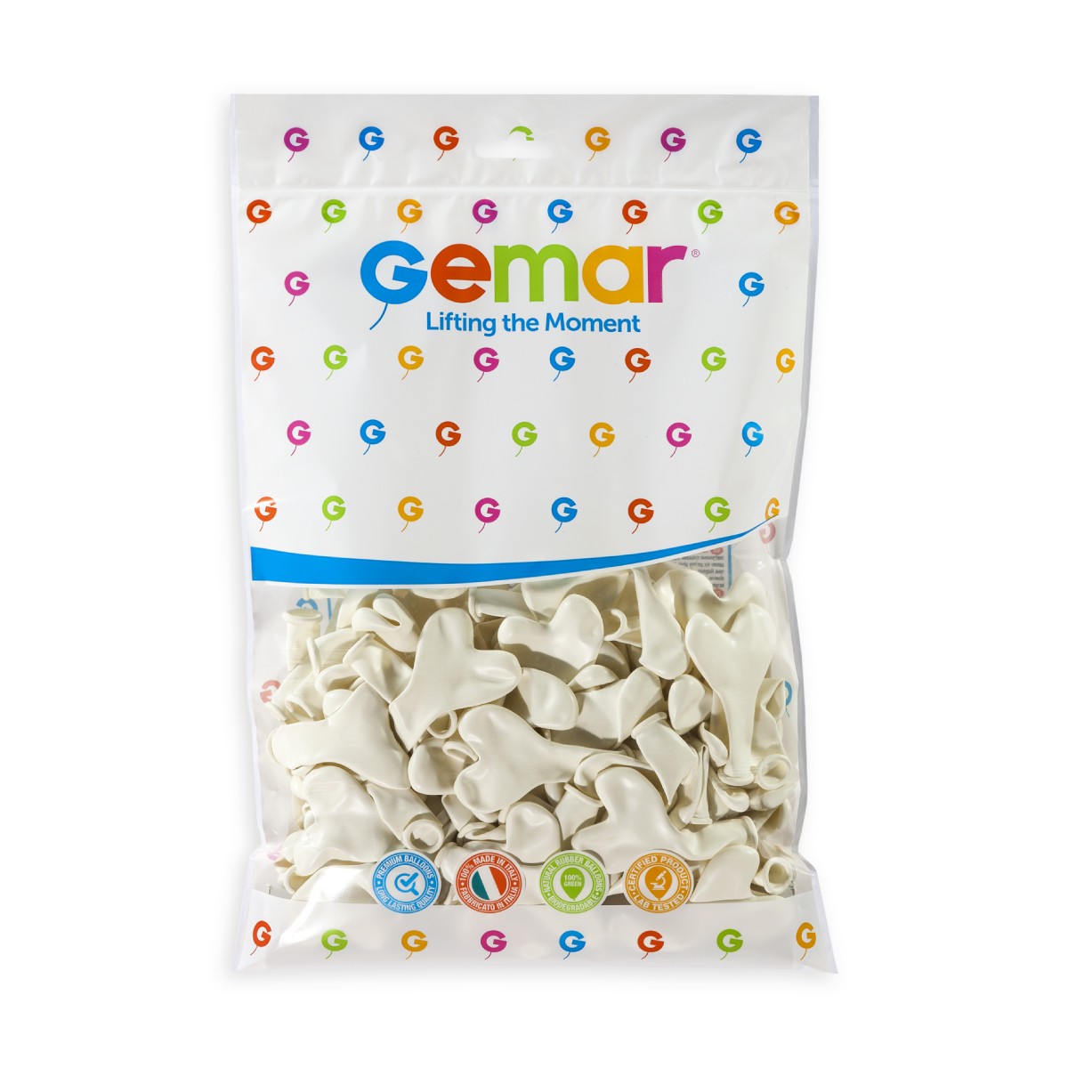 Gemar 6" White #001 CR6 100pcs Modelling Balloons — Italian store pack original 1200px