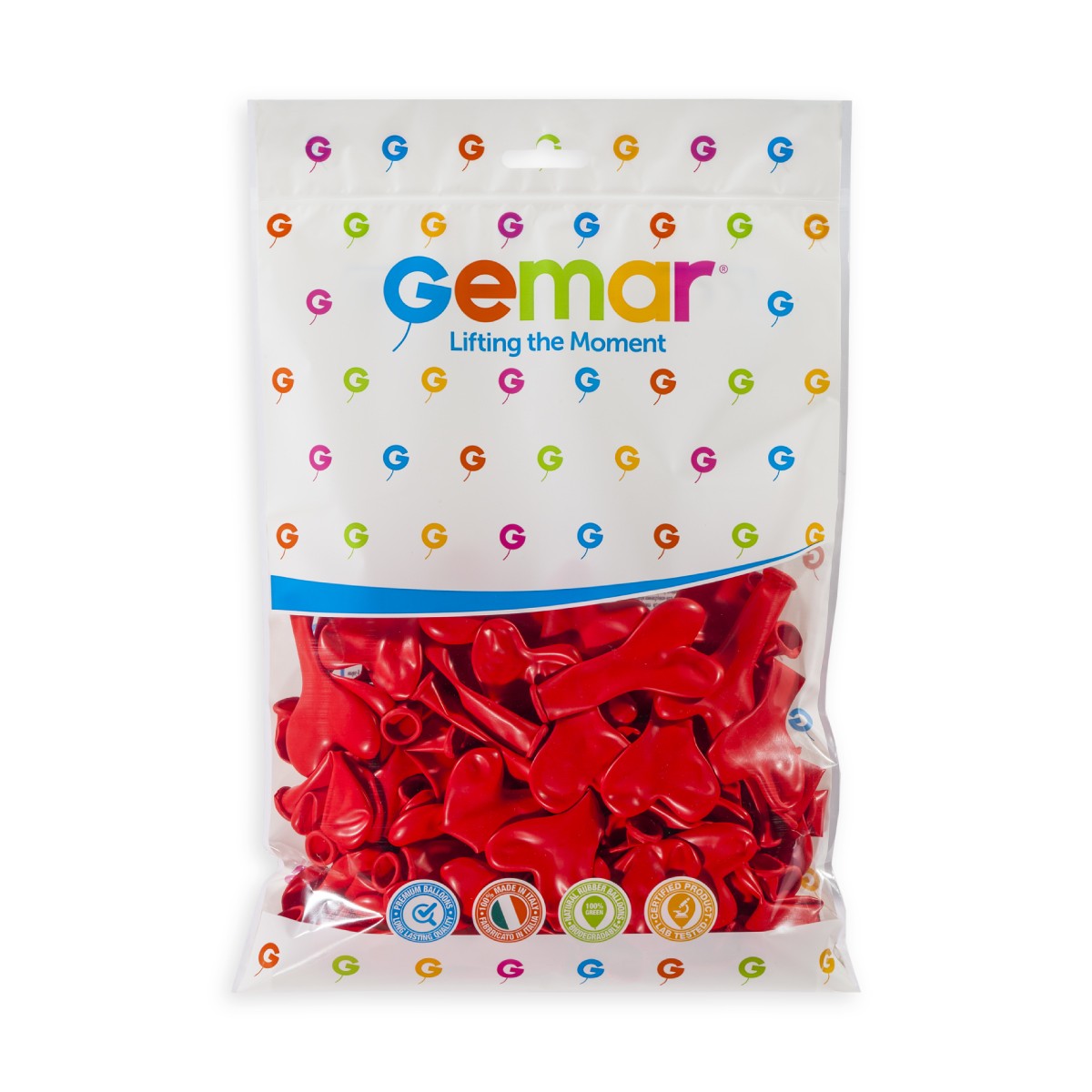 Gemar 6" Red #045 CR6 100pcs Modelling Balloons — Italian store pack original 1200px