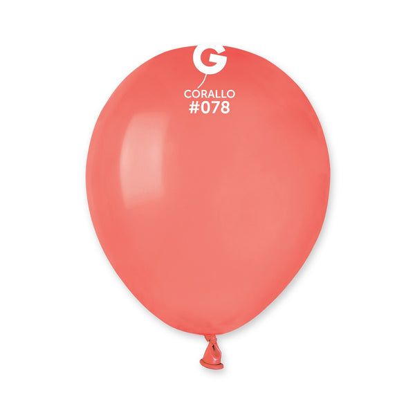 Gemar 5" Corallo #078 A50 50pcs Round Balloon — Italian store beauty original 1200px