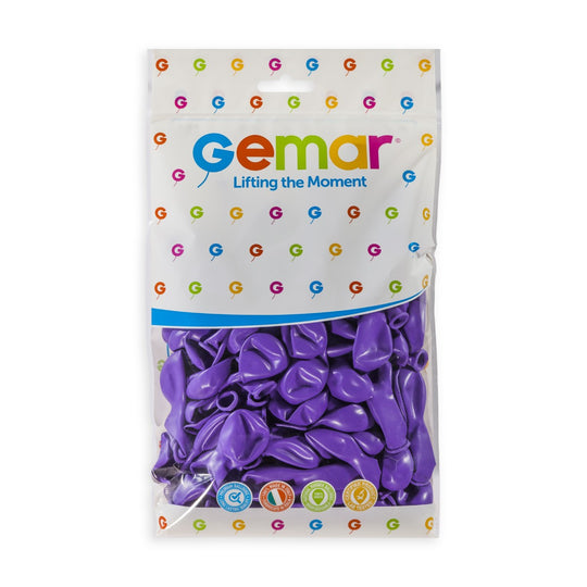 Gemar 5" Lavender #049 A50 50pcs Round Balloon — Italian store pack original 1200px