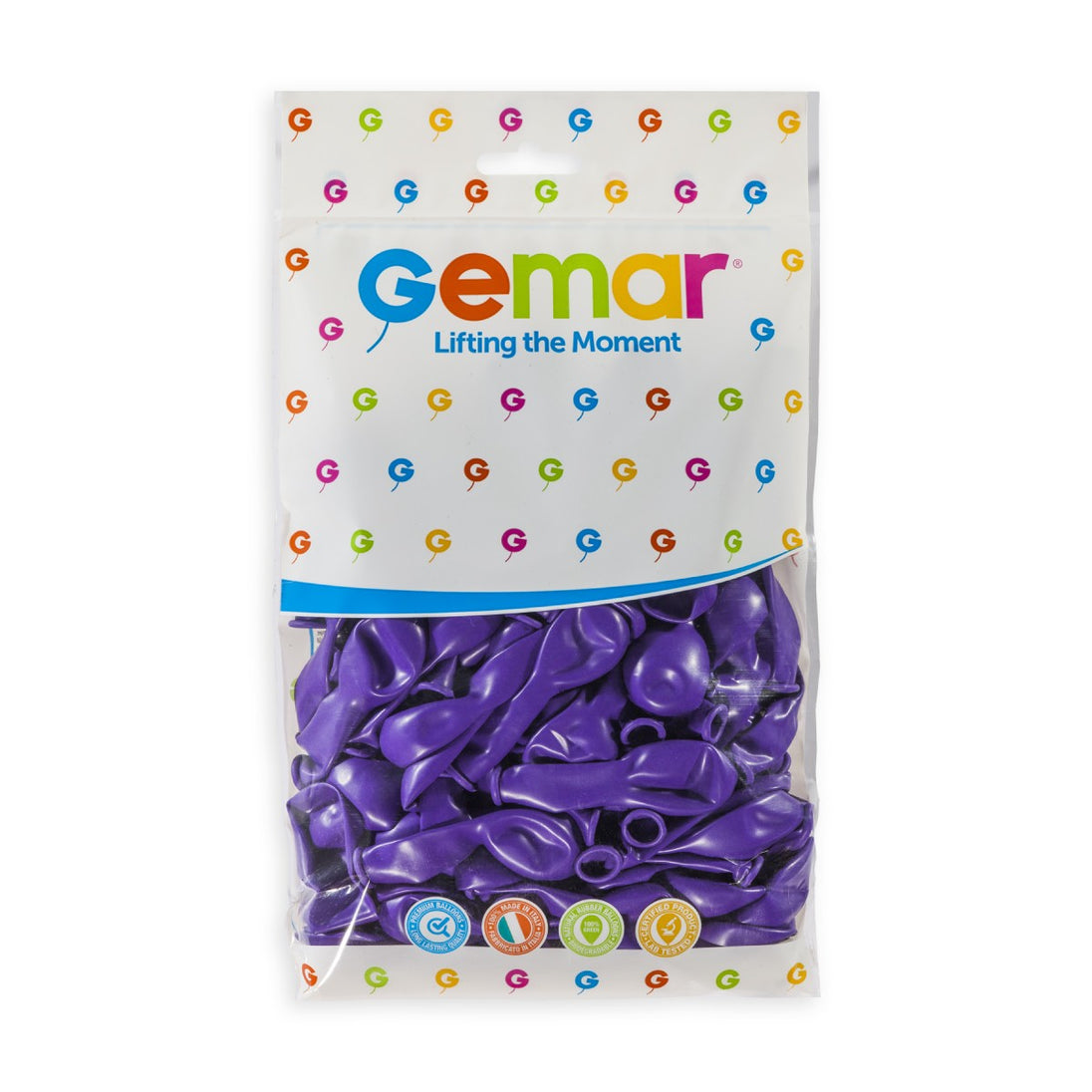 Gemar 5" Purple #008 A50 50pcs Round Balloon — Italian store pack original 1200px