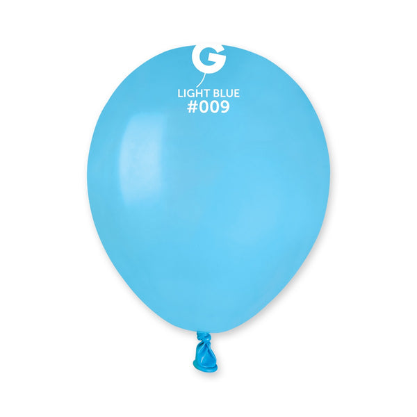Gemar 5" Light Blue #009 A50 50pcs Round Balloon — Italian store beauty original 1200px