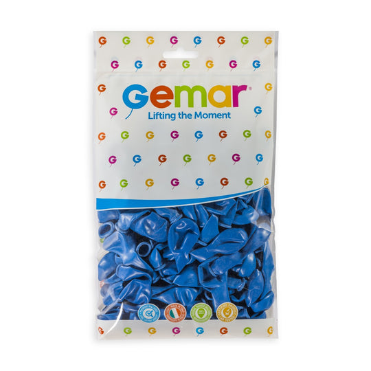 Gemar 5" Blue #010 A50 50pcs Round Balloon — Italian store pack original 1200px