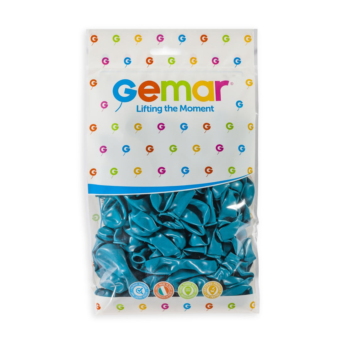 Gemar 5" Turquoise #068 A50 50pcs Round Balloon — Italian store pack original 1200px