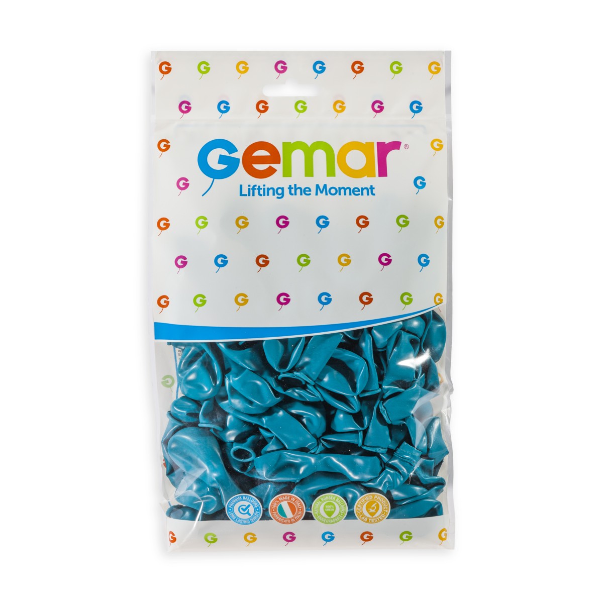 Gemar 5" Turquoise #068 A50 50pcs Round Balloon — Italian store pack original 1200px