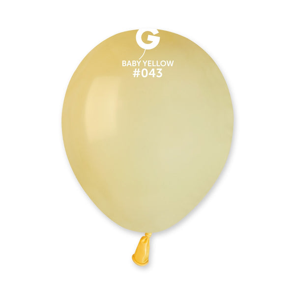 Gemar 5" Baby Yellow #043 A50 50pcs Round Balloon — Italian store beauty original 1200px