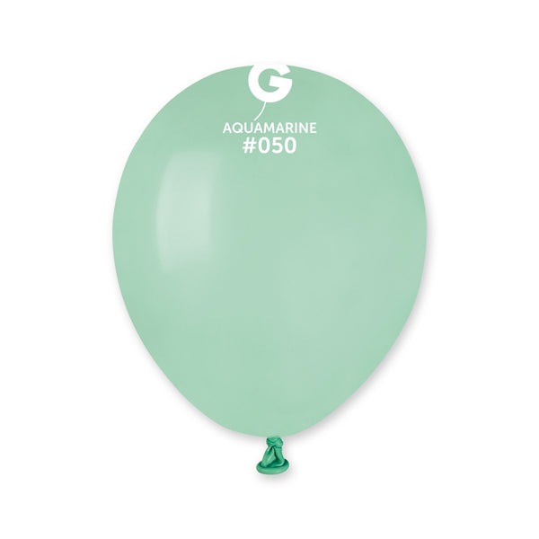 Gemar 5" Aquamarine #050 A50 50pcs Round Balloon — Italian store beauty original 1200px