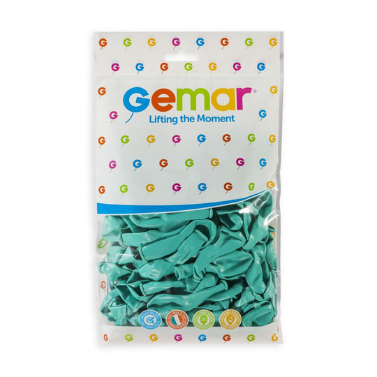 Gemar 5" Aquamarine #050 A50 50pcs Round Balloon — Italian store pack original 1200px