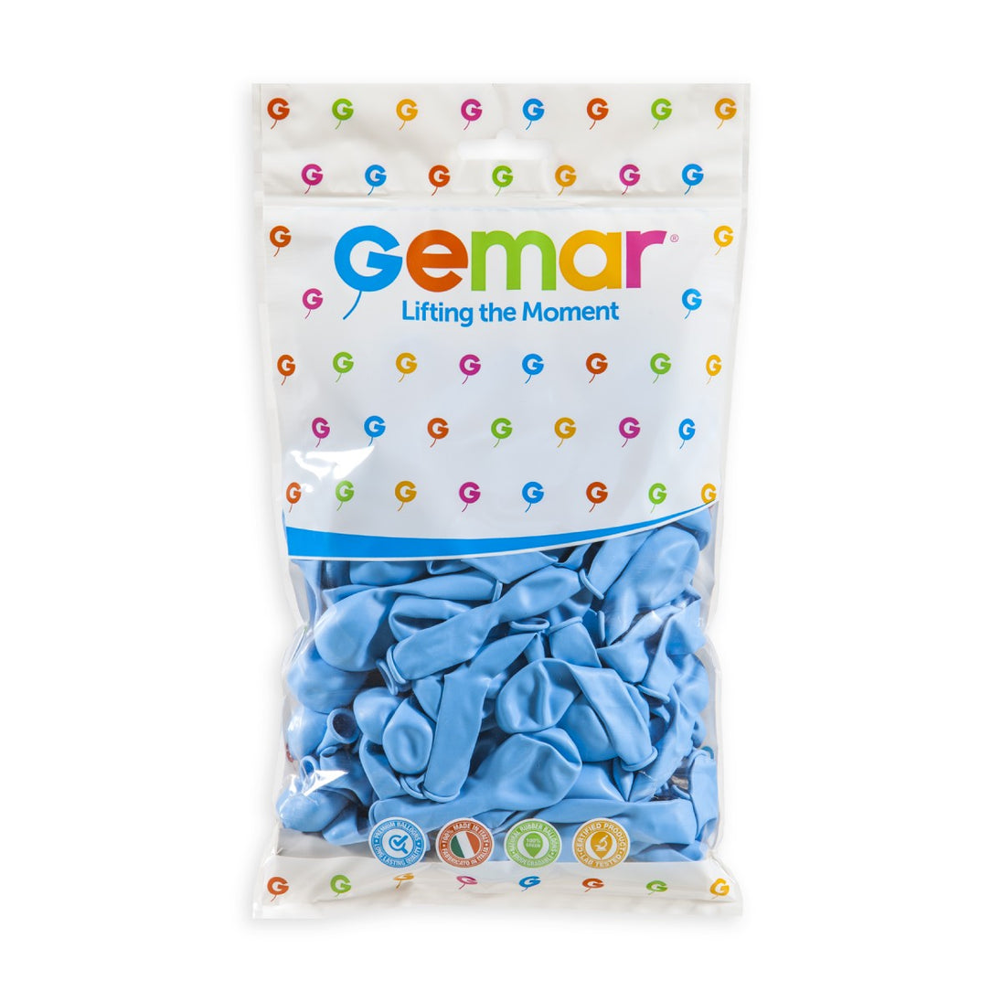 Gemar 5" Baby Blue #072 A50 50pcs Round Balloon — Italian store pack original 1200px