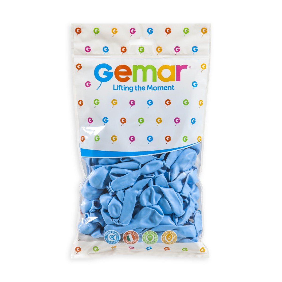 Gemar 5" Baby Blue #072 A50 50pcs Round Balloon — Italian store pack original 1200px