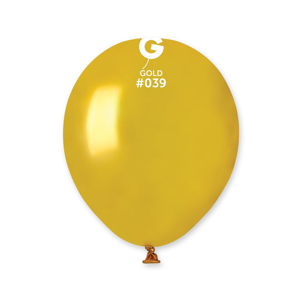 Gemar 5" Metallic Gold #039 AM50 50pcs Round Balloon — Italian store beauty original 1200px
