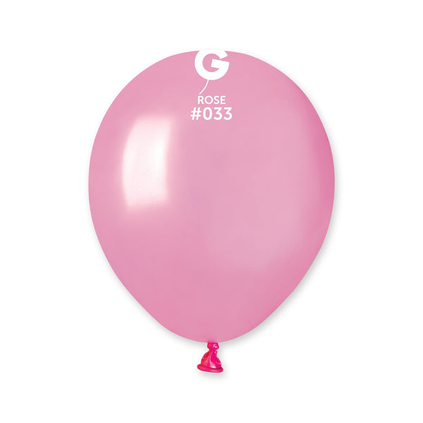 Gemar 5" Metallic Rose #033 AM50 50pcs Round Balloon — Italian store beauty original 1200px