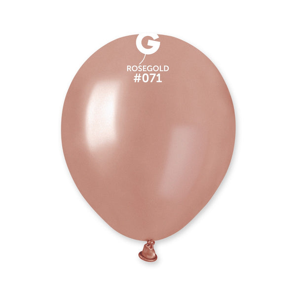 Gemar 5" Metallic Rose Gold #071 AM50 50pcs Round Balloon — Italian store beauty original 1200px