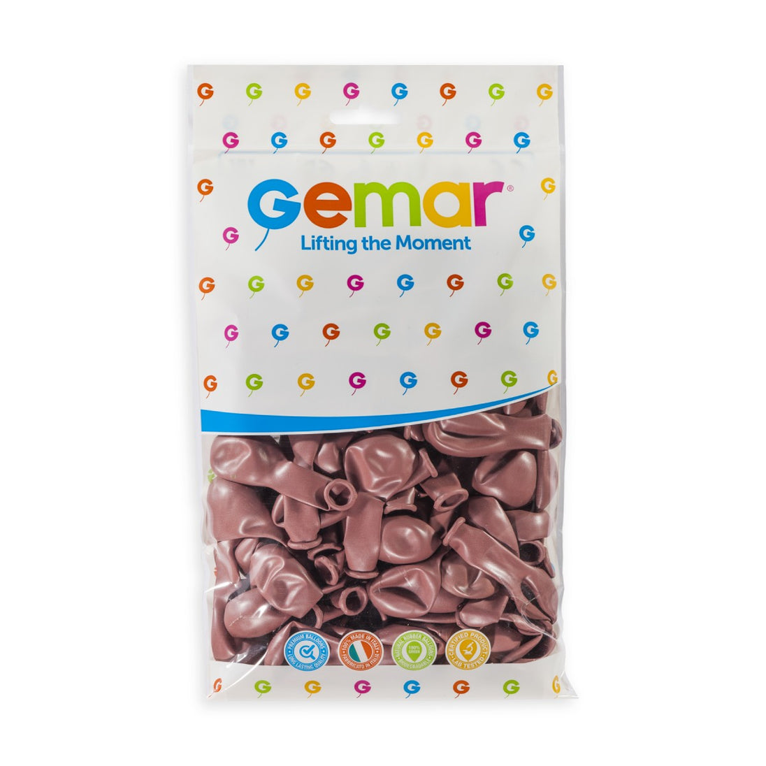 Gemar 5" Metallic Rose Gold #071 AM50 50pcs Round Balloon — Italian store pack original 1200px