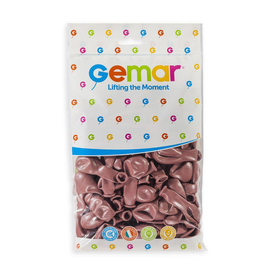 Gemar 5" Metallic Rose Gold #071 AM50 50pcs Round Balloon — Italian store pack original 1200px