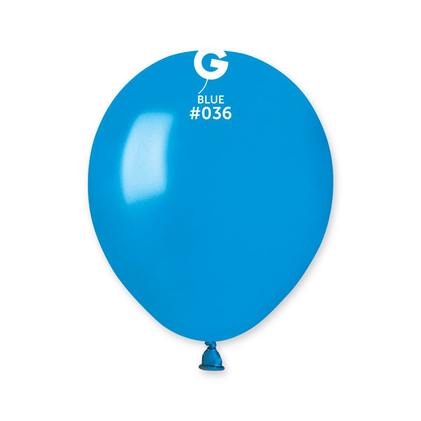 Gemar 5" Metallic Blue #036 AM50 50pcs Round Balloon — Italian store beauty original 1200px