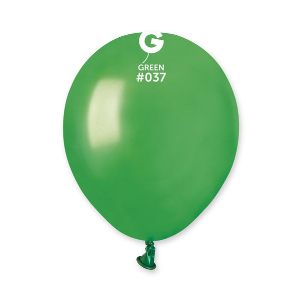 Gemar 5" Metallic Green #037 AM50 50pcs Round Balloon — Italian store beauty original 1200px