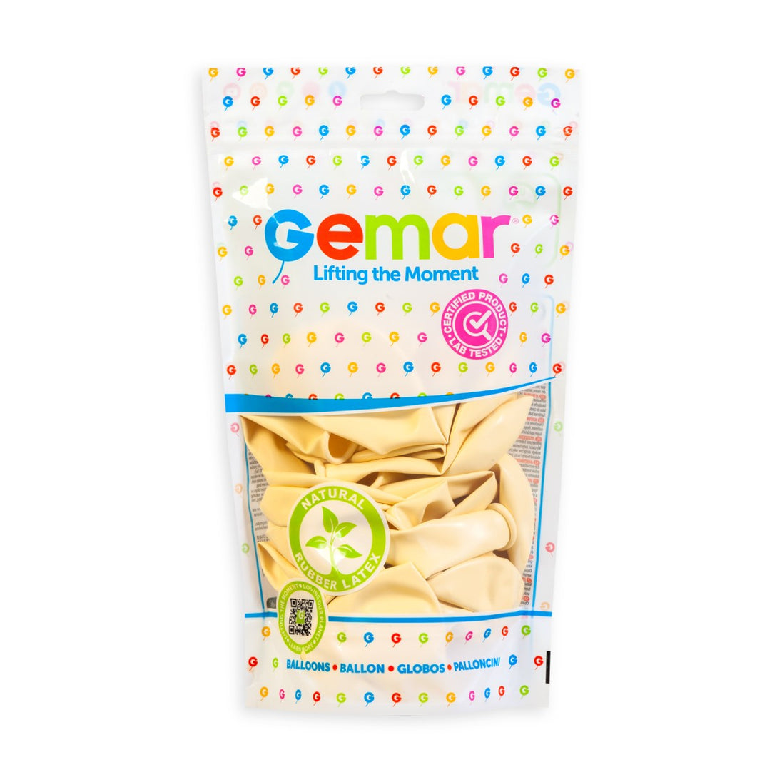 Gemar 13" Butter #103 G120 50pcs Round Balloon — Italian store pack original 1200px