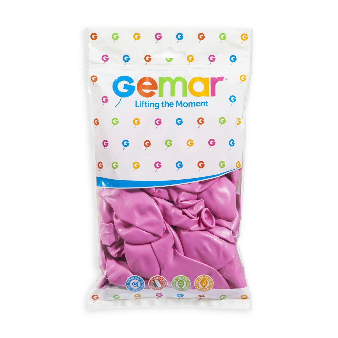 Gemar 13" Rose #006 G120 50pcs Round Balloon — Italian store pack original 1200px