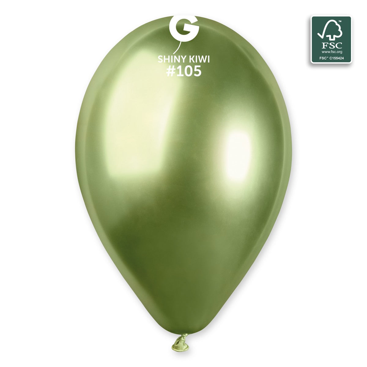 Gemar 13" Shiny Kiwi #105 GB120 50pcs Round Balloon — Italian store beauty original 1200px