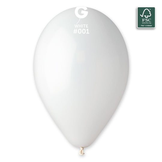 Gemar 13" White #001 G120 50pcs Round Balloon — Italian store beauty original 1200px
