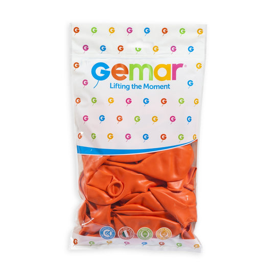 Gemar 13" Orange #004 G120 50pcs Round Balloon — Italian store pack original 1200px