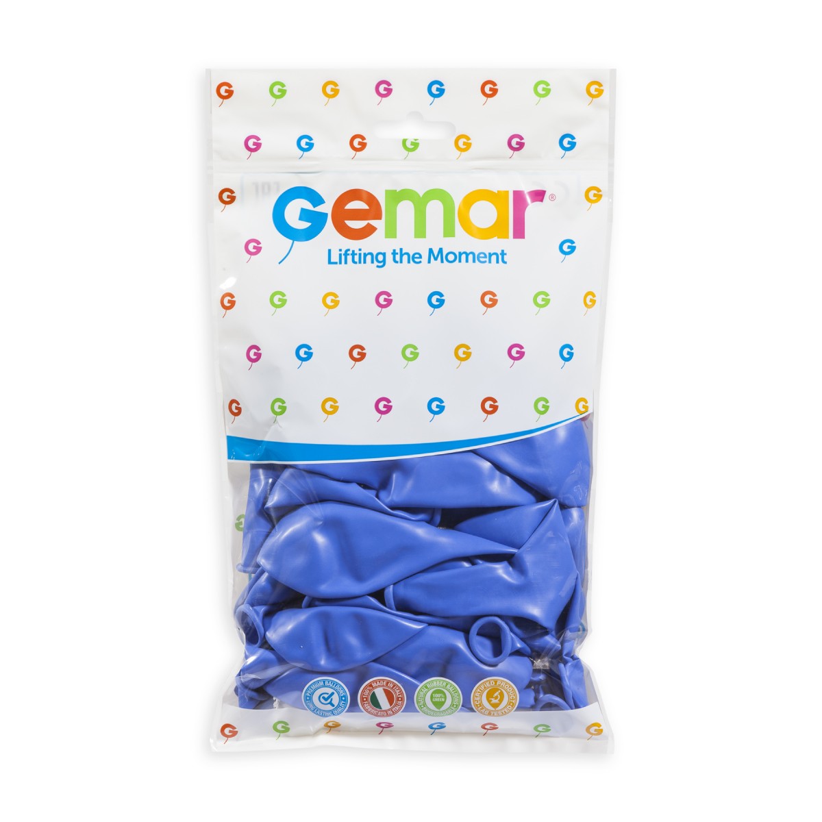Gemar 13" Periwinkle #075 G120 50pcs Round Balloon — Italian store pack original 1200px