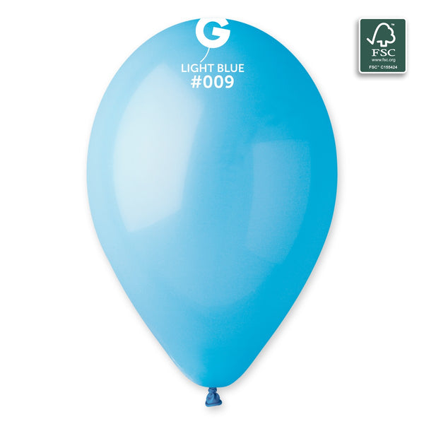 Gemar 13" Light Blue #009 G120 50pcs Round Balloon — Italian store beauty original 1200px