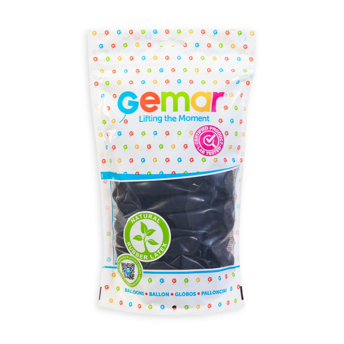 Gemar 13" Navy #102 G120 50pcs Round Balloon — Italian store pack original 1200px