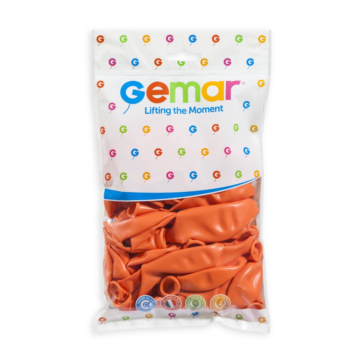 Gemar 13" Peach #060 G120 50pcs Round Balloon — Italian store pack original 1200px