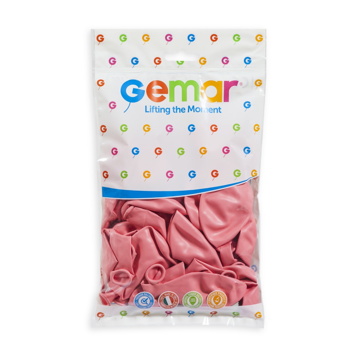 Gemar 13" Baby Pink #073 G120 50pcs Round Balloon — Italian store pack original 1200px