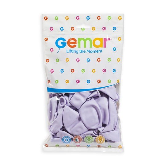 Gemar 13" Lilac #079 G120 50pcs Round Balloon — Italian store pack original 1200px