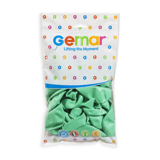 Gemar 13" Mint Green #077 G120 50pcs Round Balloon — Italian store pack original 1200px