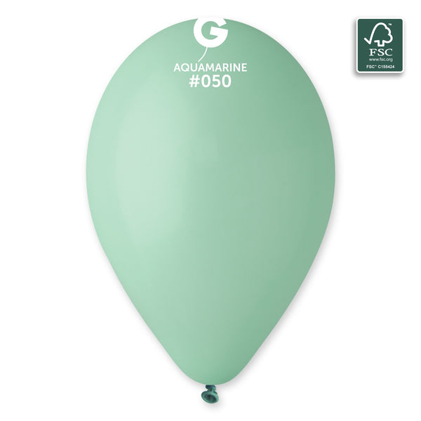 Gemar 13" Aquamarine #050 G120 50pcs Round Balloon — Italian store beauty original 1200px