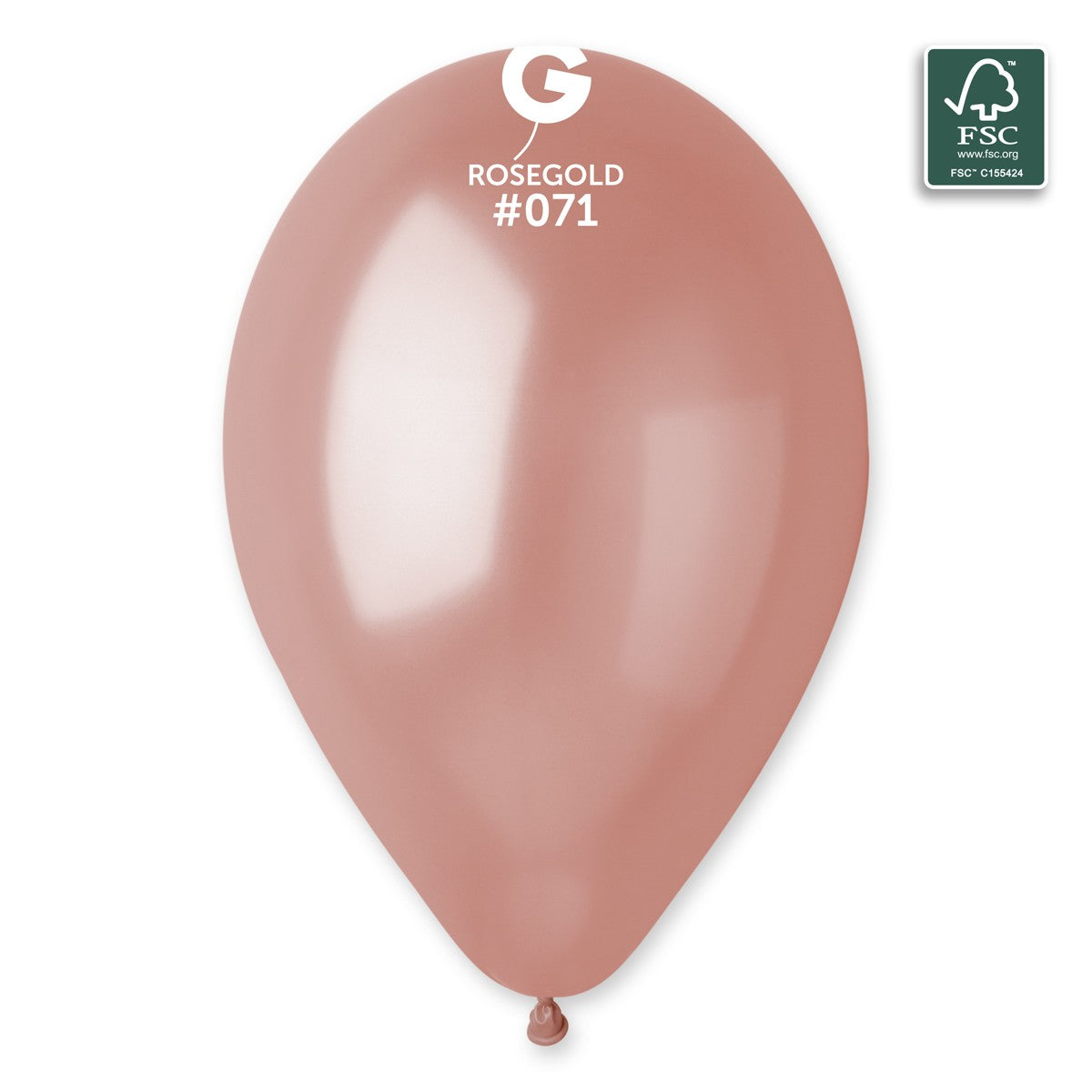 Gemar 13" Metallic Rose Gold #071 GM120 50pcs Round Balloon — Italian store beauty original 1200px