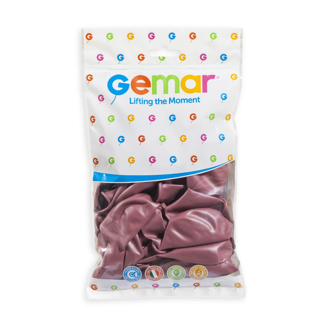 Gemar 13" Metallic Rose Gold #071 GM120 50pcs Round Balloon — Italian store pack original 1200px