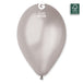 Gemar 13" Metallic Silver #038 GM120 50pcs Round Balloon — Italian store beauty original 1200px