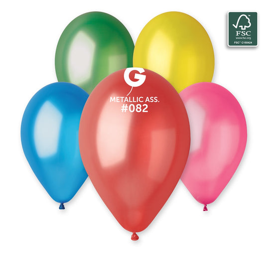 Gemar 13" Metallic Assorted #082 GM120 50pcs Round Balloon — Italian store beauty original 1200px