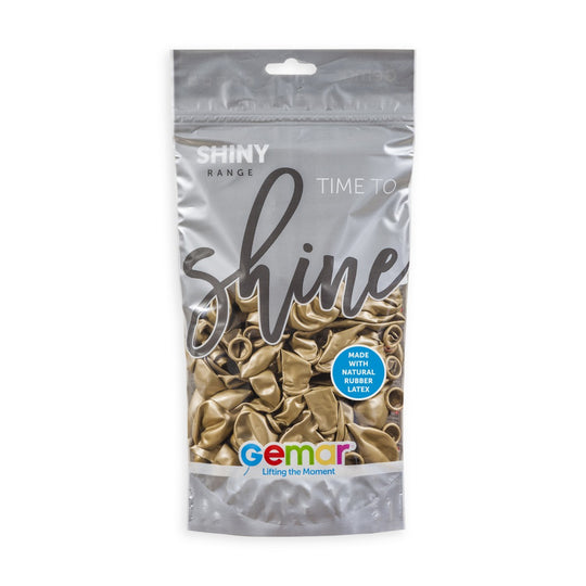 Gemar 13" Shiny Gold latex balloons, 50pcs bag