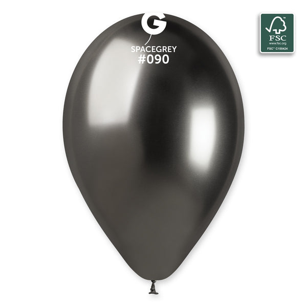 Gemar 13" Shiny Space Grey #090 GB120 50pcs Round Balloon — Italian store beauty original 1200px