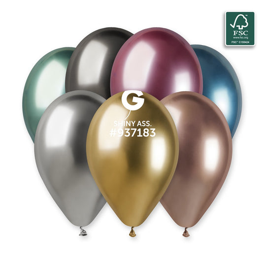 Gemar 13" Shiny Assorted #937183 GB120 50pcs Round Balloon — Italian store beauty original 1200px