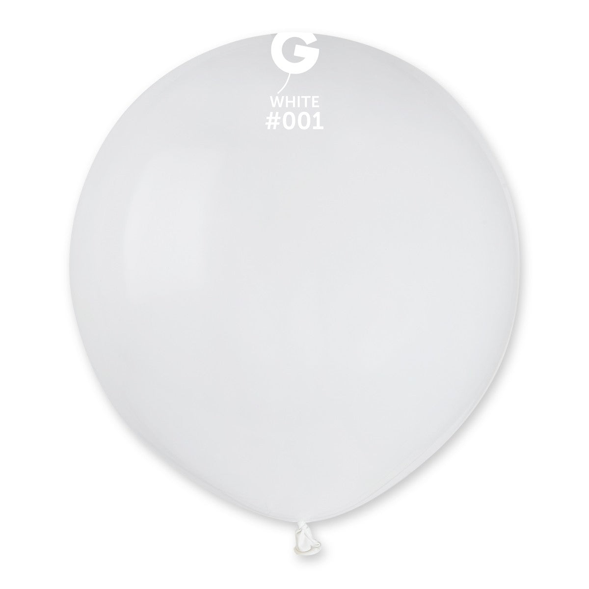 Gemar 19" White #001 G19 25pcs Round Balloon — Italian store beauty original 1200px