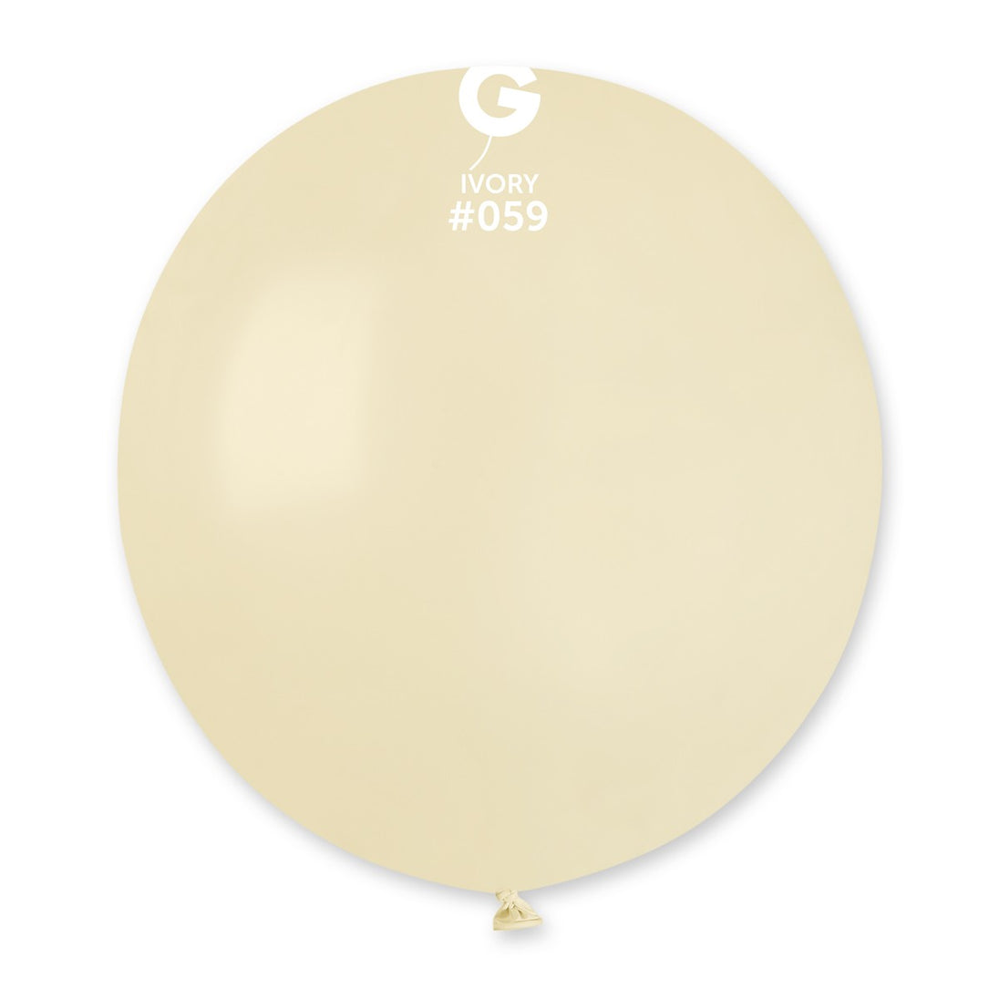 Gemar 19" Ivory #059 G19 25pcs Round Balloon — Italian store beauty original 1200px