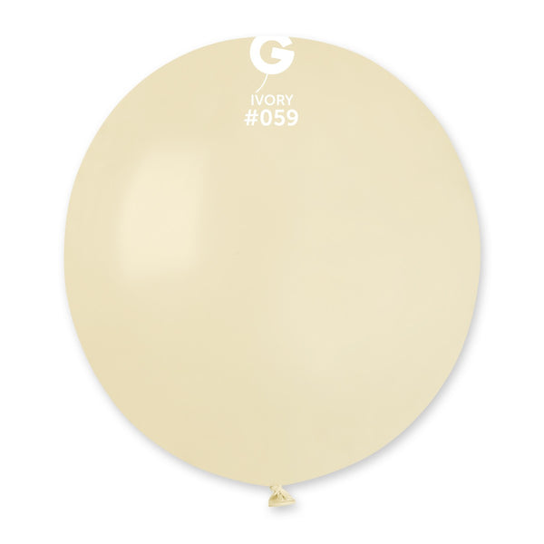 Gemar 19" Ivory #059 G19 25pcs Round Balloon — Italian store beauty original 1200px
